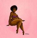 Ava Pinup Sticker (3" x 3")