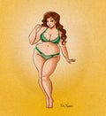 Chloe Pinup Sticker (3" x 3.2")