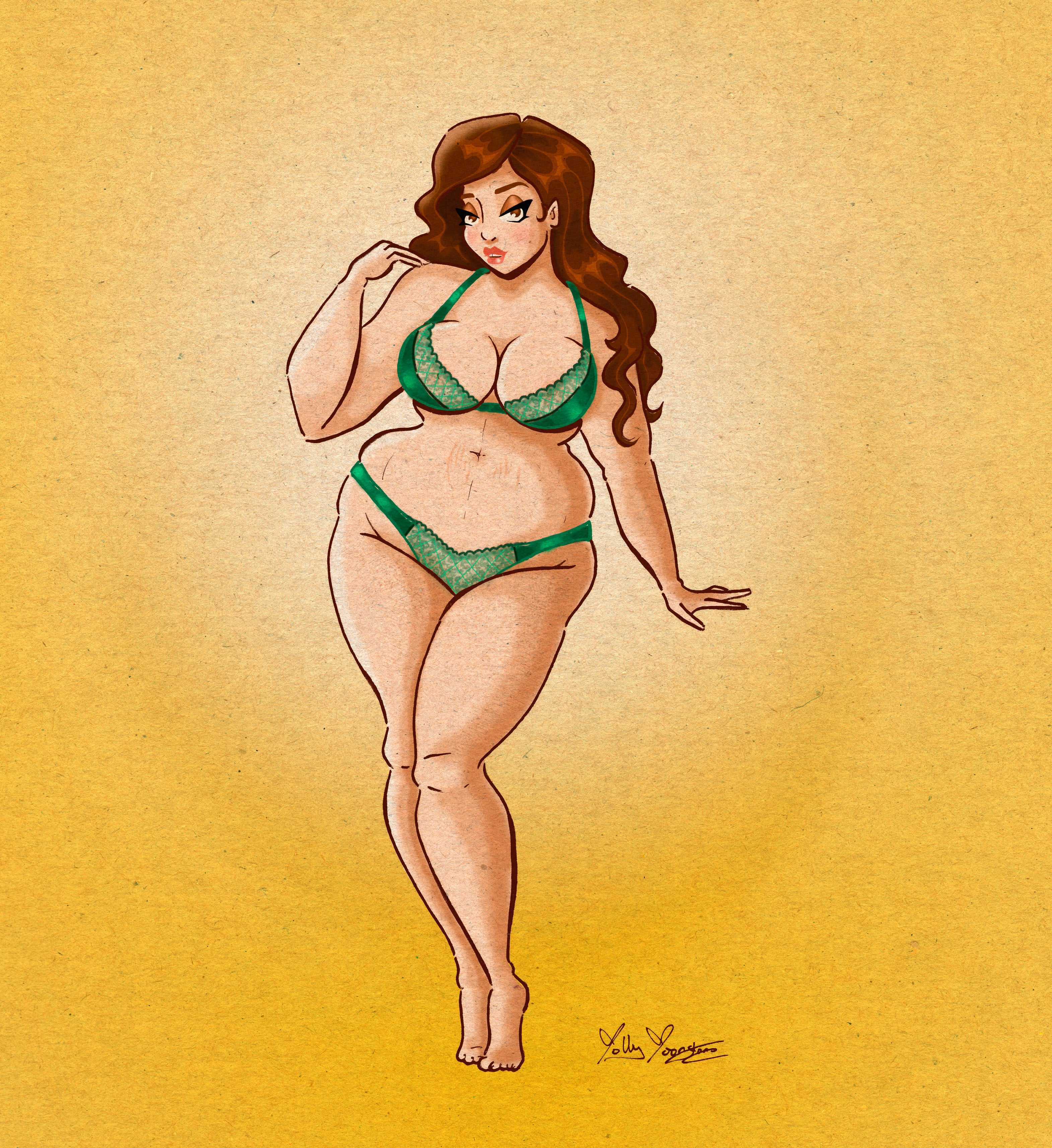Chloe Pinup Sticker (3" x 3.2")