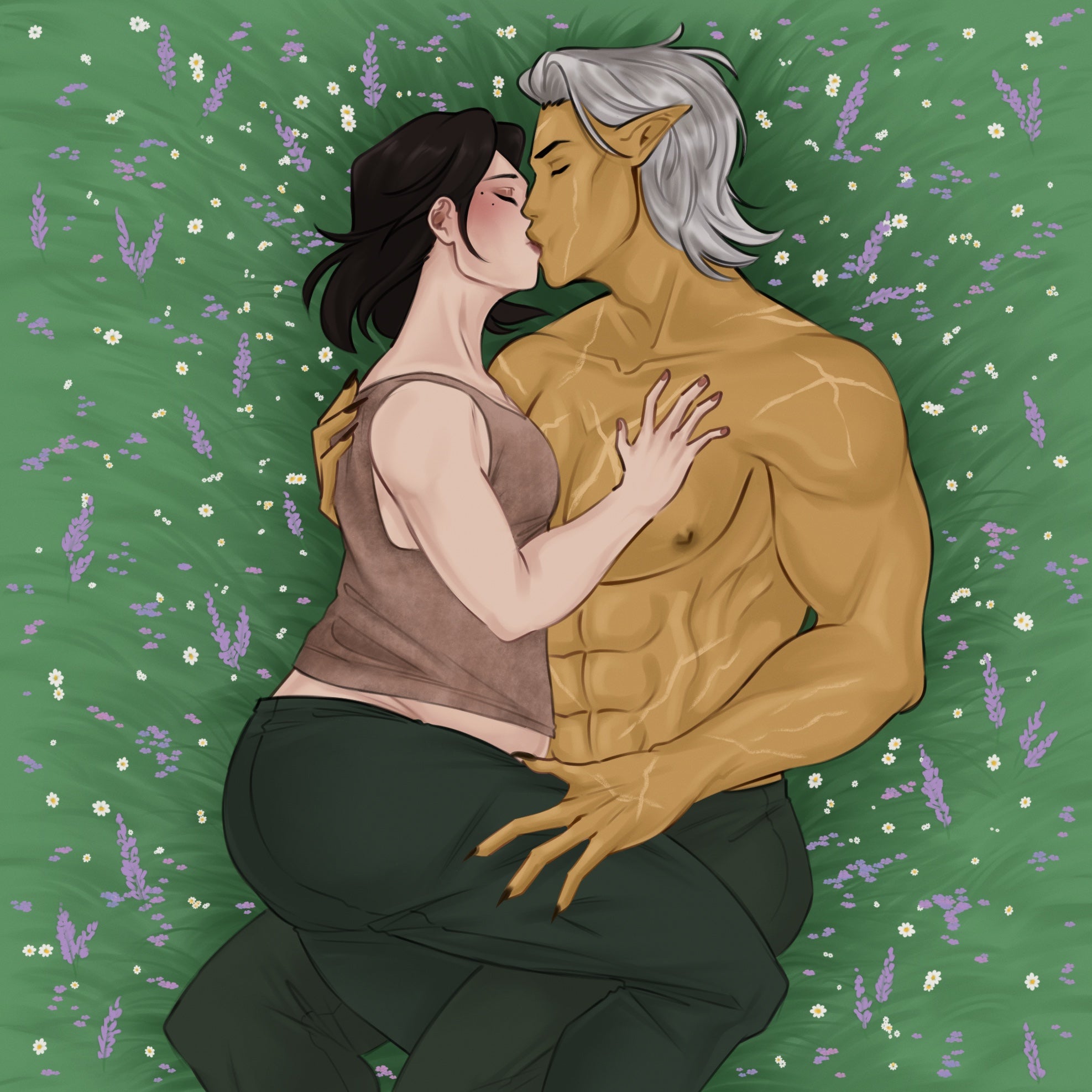5x7 Postcard SFW Art of Bruvix and Eleanor - Keeping His Mate