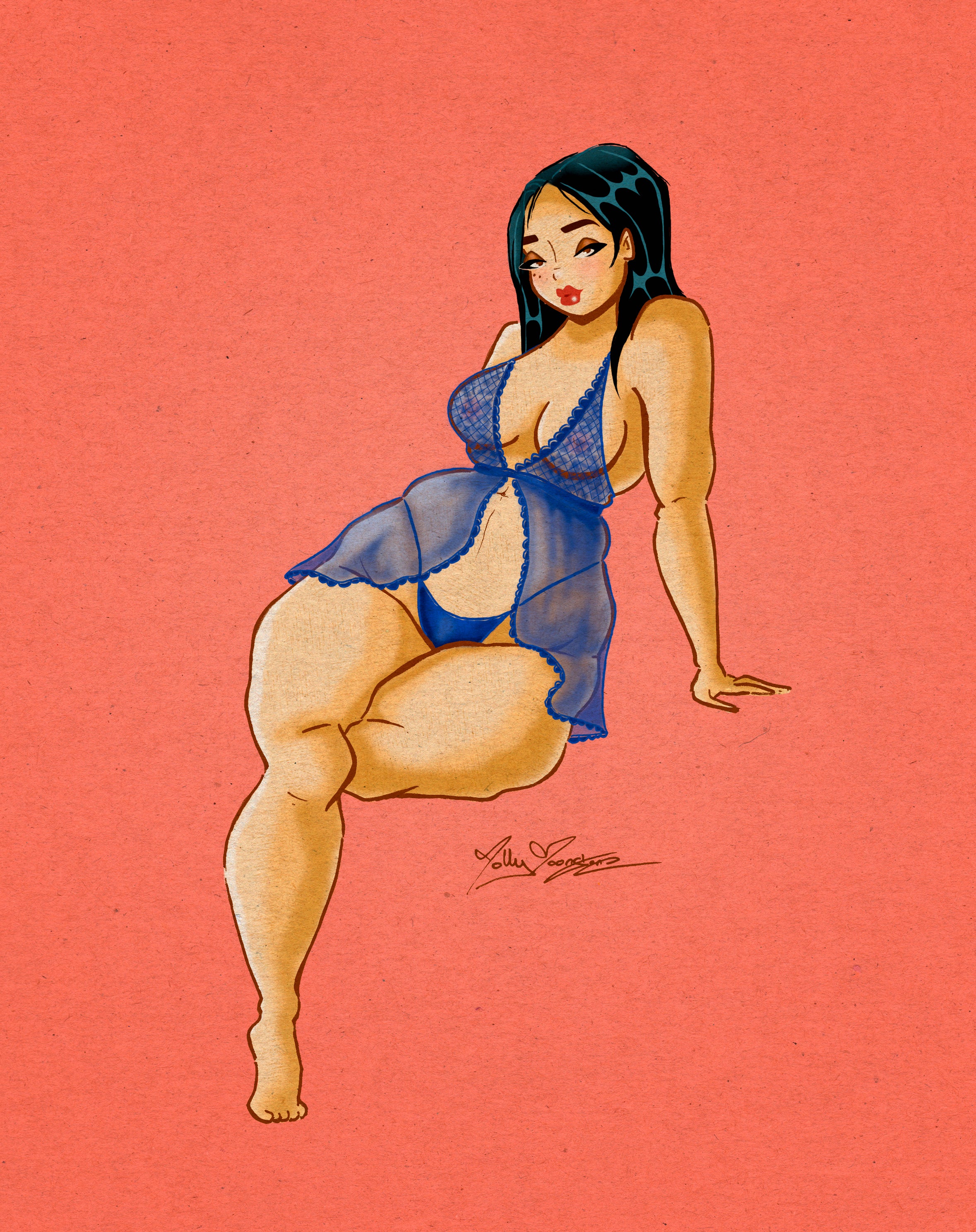 Eleanor Pinup Sticker (3" x 3.7")