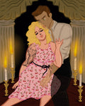 5x7 Postcard SFW Art of Winston and Natalie - Adored by the Grumpy Ghost