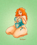 Kate Pinup Sticker (3" x 3.6")