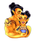 Waldric & Nalba - Chibi Sticker (2.2" x 3")