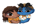 Sam & Mylo Chibi Sticker