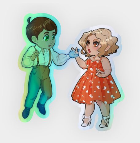 Natalie & Winston Chibi Sticker