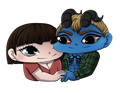 Vanessa & Axil Chibi Sticker