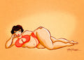 Vanessa Pinup Sticker (4.2" x 3")